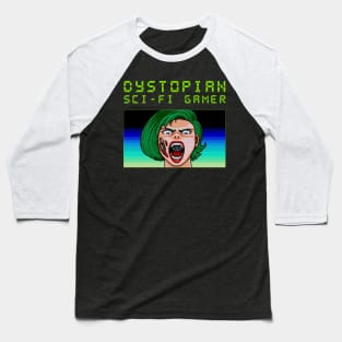 Dystopian Sci-Fi Gamer Baseball T-Shirt